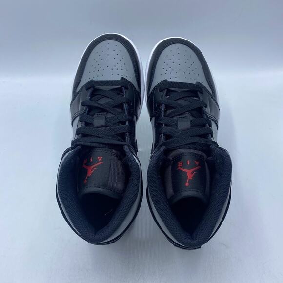 Air Jordan 1 MID (GS) Black Shadow Red Size 4Y 554725 096 Brand NEW - Picture 6 of 11